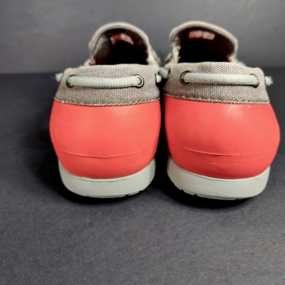 Crocs Beach Line Boat Slip On Graphite/Red Loafer Mens Shoes Size 9 - Picture 6 of 9